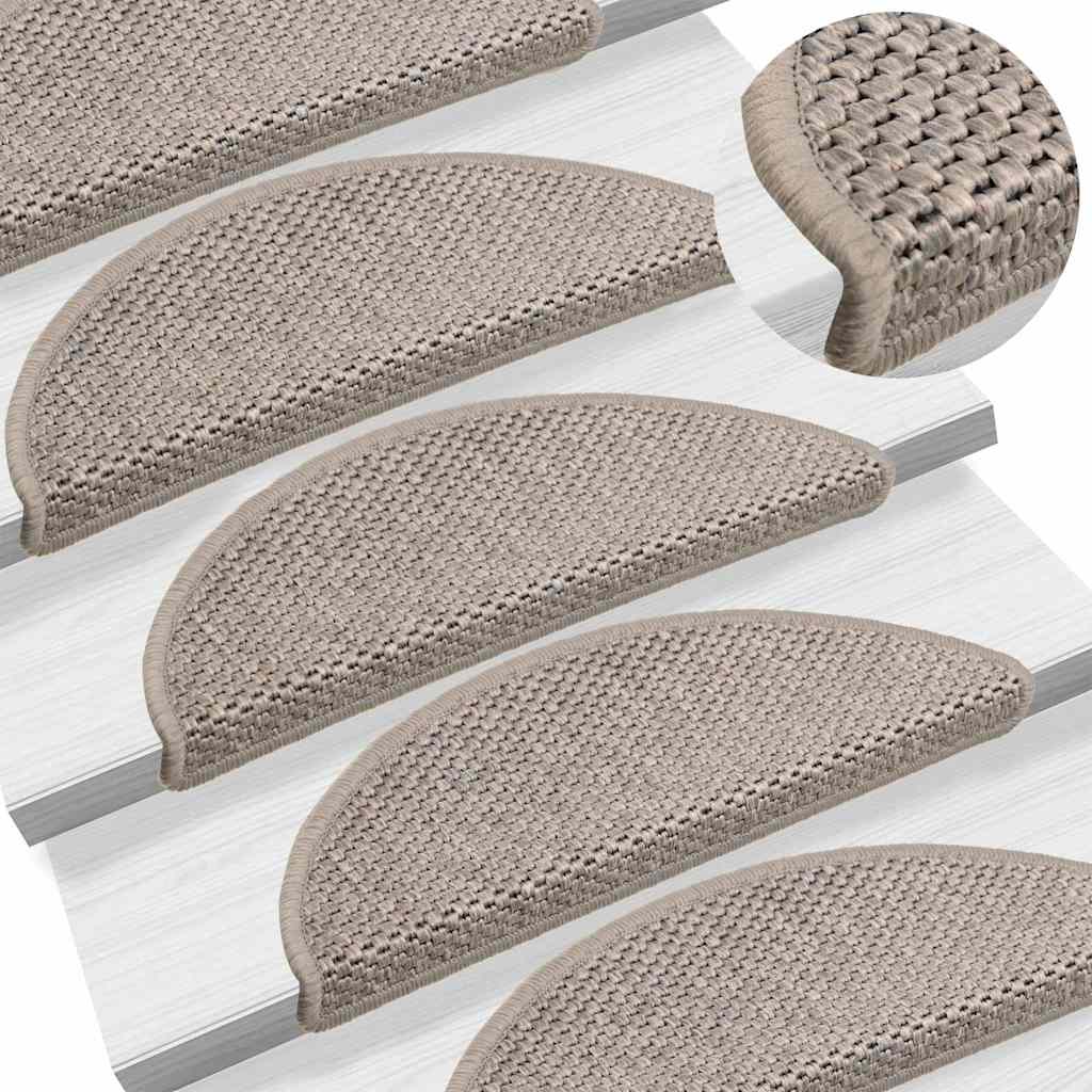 Treppenmatten Selbstklebend Sisal-Optik 15 Stk. 56x17x3cm Blau