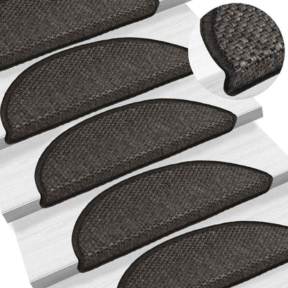 Treppenmatten Selbstklebend Sisal-Optik 15 Stk. 56x17x3cm Blau