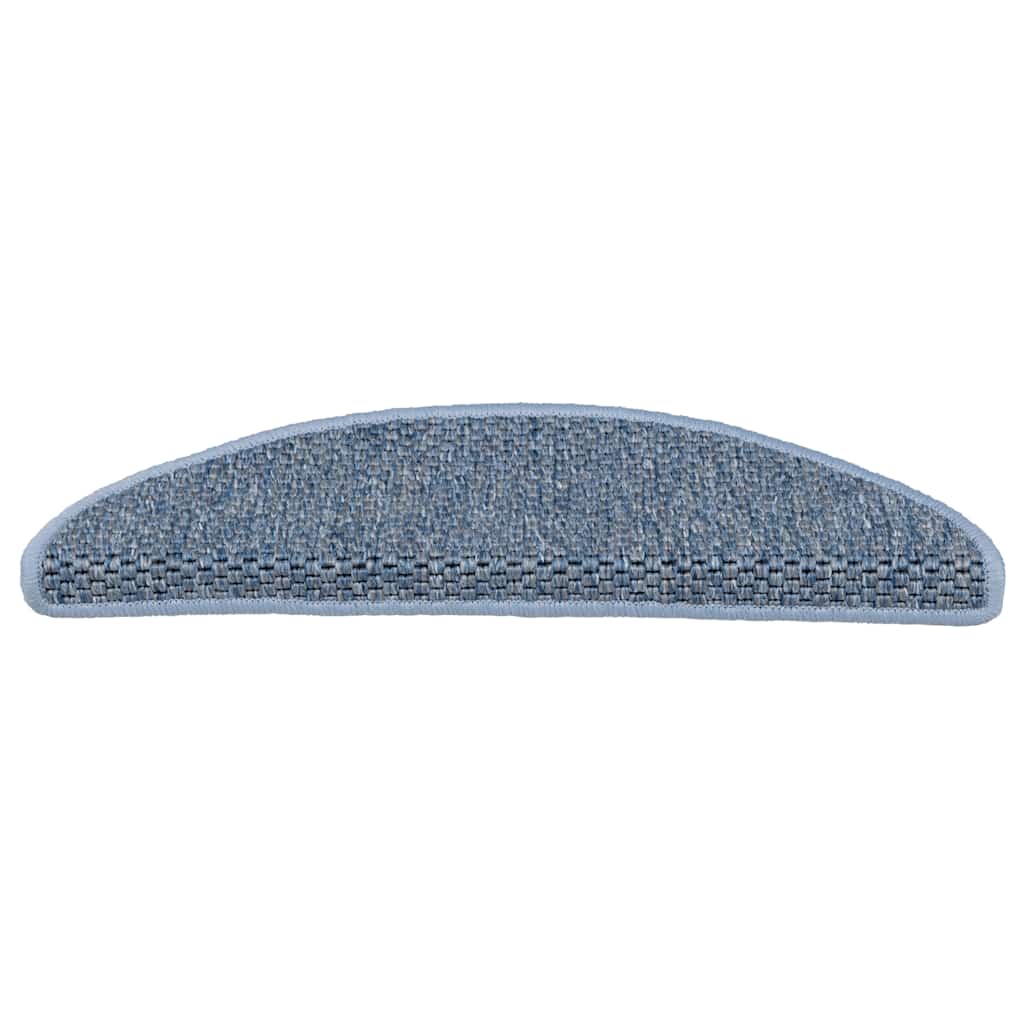 Treppenmatten Selbstklebend Sisal-Optik 15 Stk. 56x17x3cm Blau