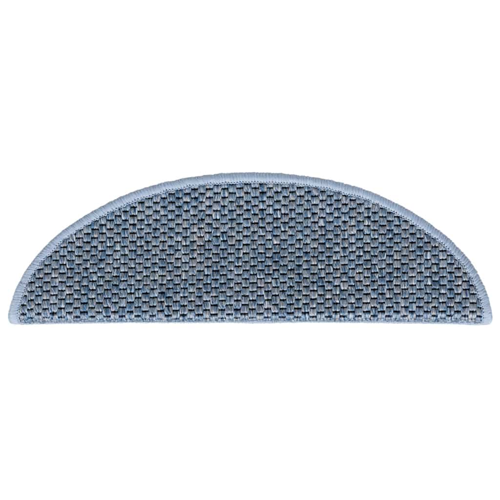 Treppenmatten Selbstklebend Sisal-Optik 15 Stk. 56x17x3cm Blau