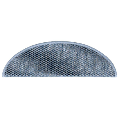 Treppenmatten Selbstklebend Sisal-Optik 15 Stk. 56x17x3cm Blau