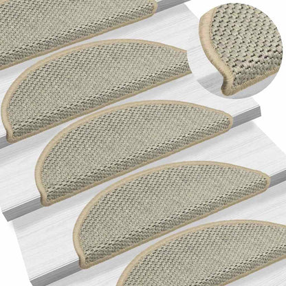 Treppenmatten Selbstklebend Sisal-Optik 15 Stk. 56x17x3cm Blau