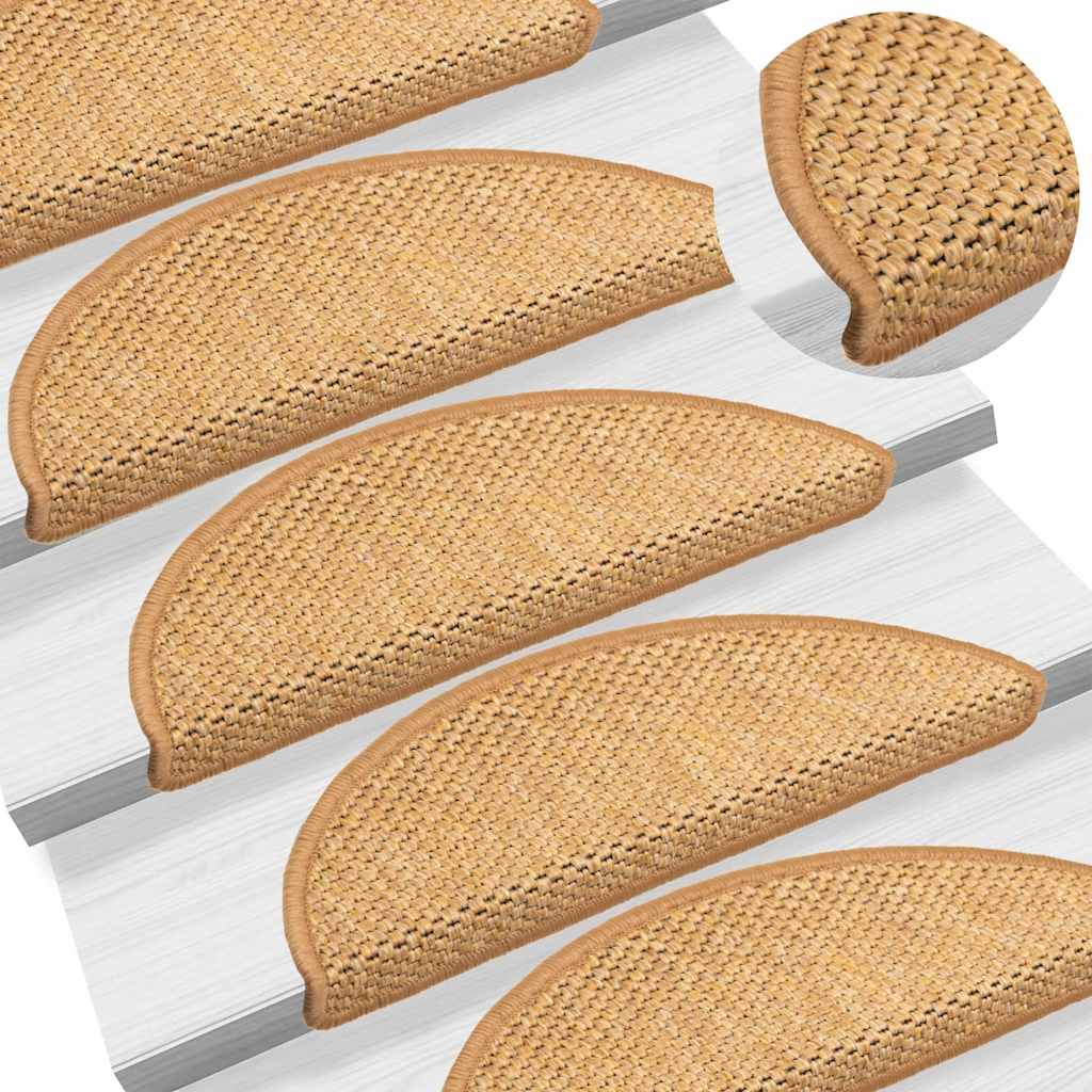 Treppenmatten Selbstklebend Sisal-Optik 15 Stk. 56x17x3cm Blau