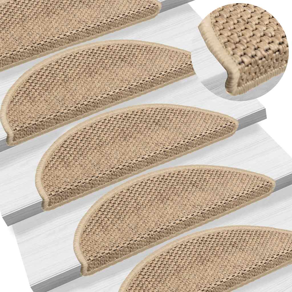 Treppenmatten Selbstklebend Sisal-Optik 15 Stk. 56x17x3cm Blau