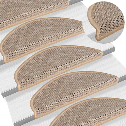 Treppenmatten Selbstklebend Sisal-Optik 15 Stk. 56x17x3cm Blau