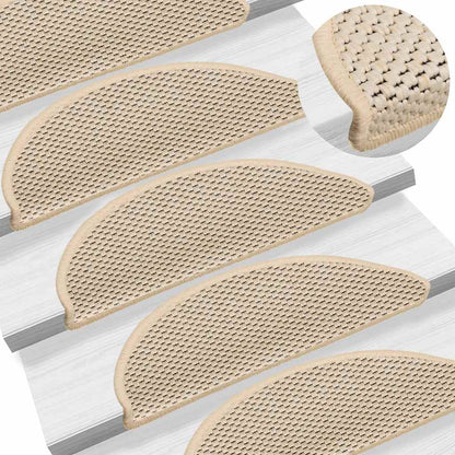 Treppenmatten Selbstklebend Sisal-Optik 15 Stk. 56x17x3cm Blau