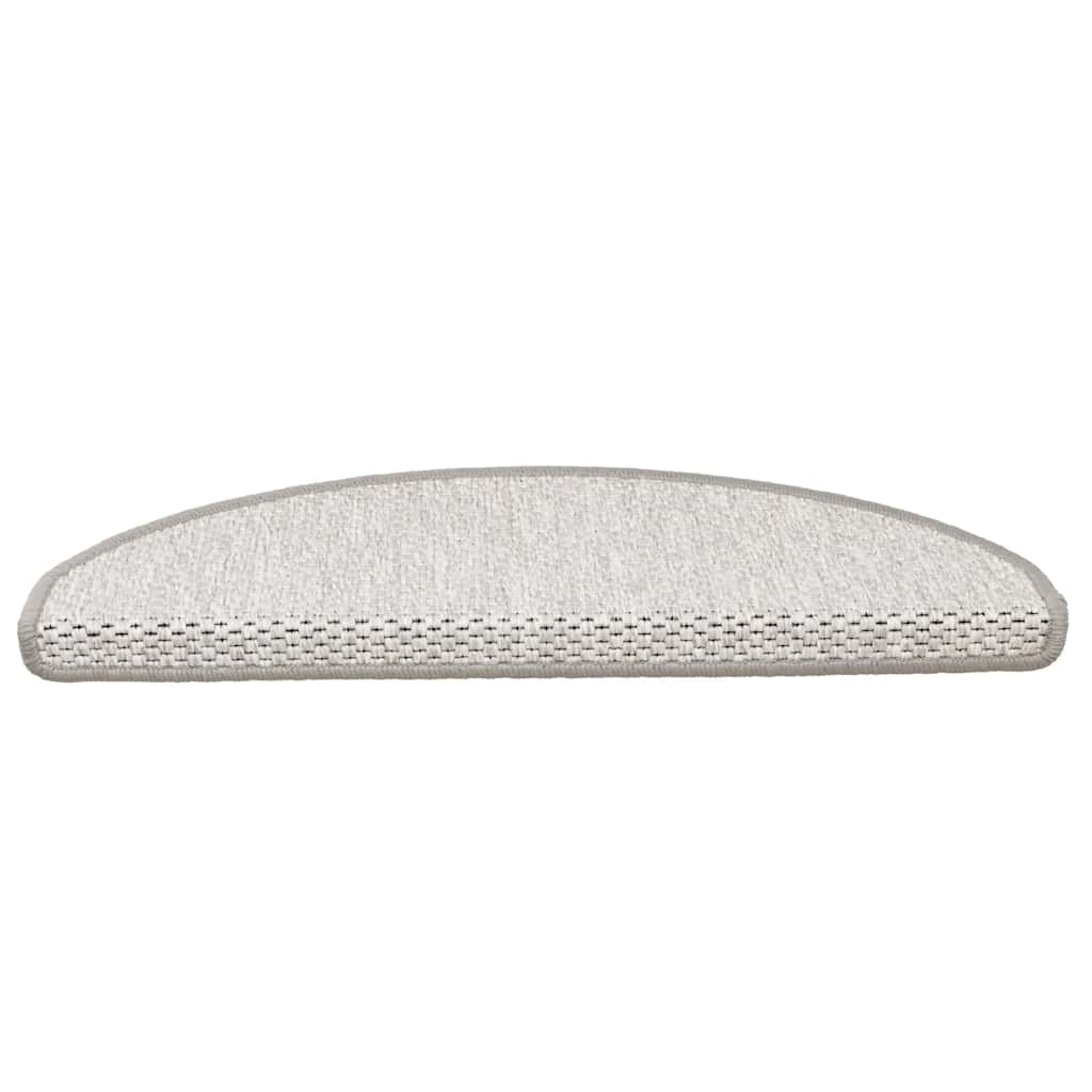 Treppenmatten Selbstklebend Sisal-Look 15 Stk. 65x21x4 Platina