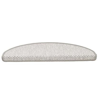 Treppenmatten Selbstklebend Sisal-Look 15 Stk. 65x21x4 Platina