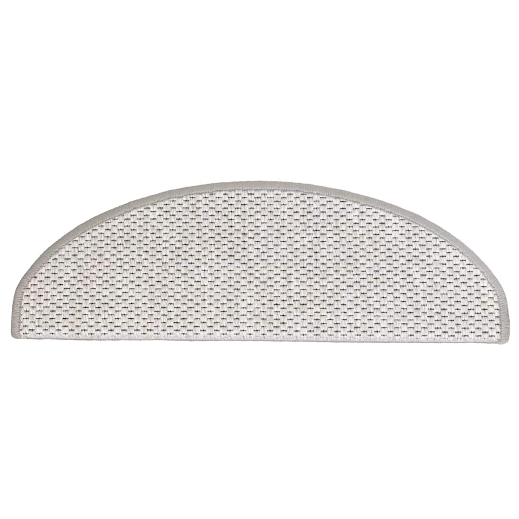 Treppenmatten Selbstklebend Sisal-Look 15 Stk. 65x21x4 Platina