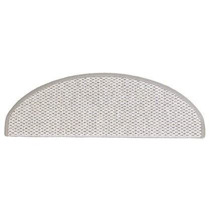 Treppenmatten Selbstklebend Sisal-Look 15 Stk. 65x21x4 Platina
