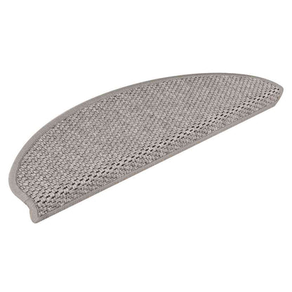 Treppenmatten Selbstklebend Sisal-Look 15 Stk. 65x21x4 Platina