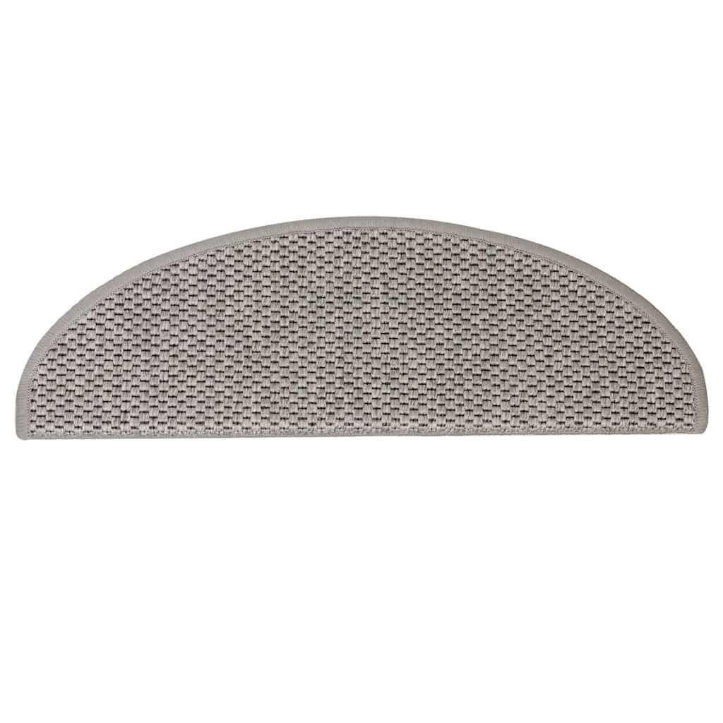 Treppenmatten Selbstklebend Sisal-Look 15 Stk. 65x21x4 Platina