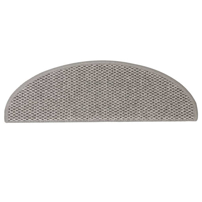 Treppenmatten Selbstklebend Sisal-Look 15 Stk. 65x21x4 Platina