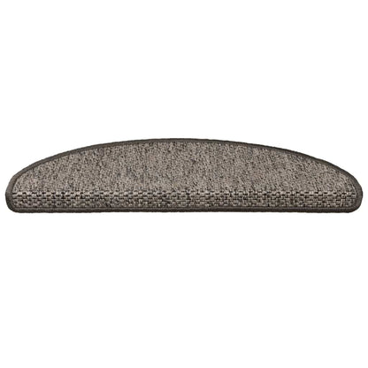 Treppenmatten Selbstklebend Sisal-Look 15 Stk. 65x21x4 Platina