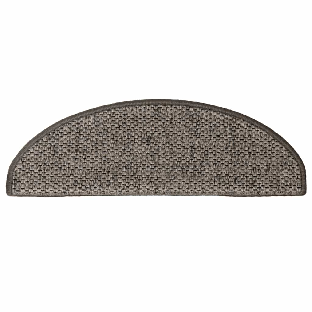 Treppenmatten Selbstklebend Sisal-Look 15 Stk. 65x21x4 Platina
