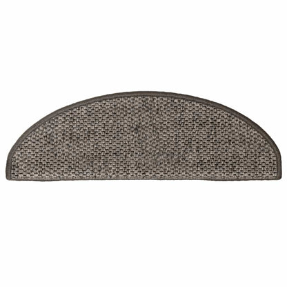 Treppenmatten Selbstklebend Sisal-Look 15 Stk. 65x21x4 Platina