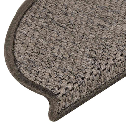 Treppenmatten Selbstklebend Sisal-Look 15 Stk. 65x21x4 Platina