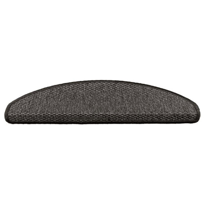 Treppenmatten Selbstklebend Sisal-Look 15 Stk. 65x21x4 Platina