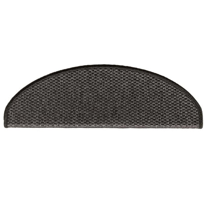Treppenmatten Selbstklebend Sisal-Look 15 Stk. 65x21x4 Platina