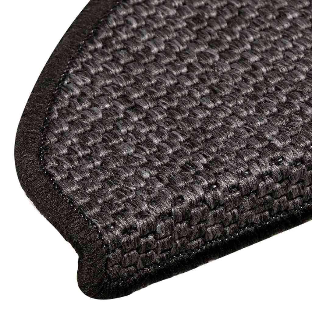 Treppenmatten Selbstklebend Sisal-Look 15 Stk. 65x21x4 Platina