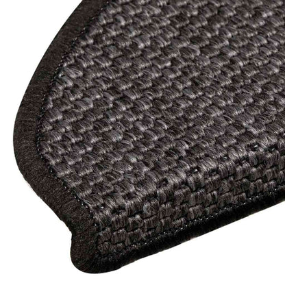 Treppenmatten Selbstklebend Sisal-Look 15 Stk. 65x21x4 Platina