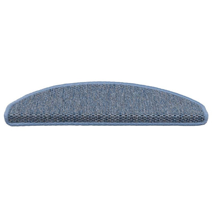 Treppenmatten Selbstklebend Sisal-Look 15 Stk. 65x21x4 Platina