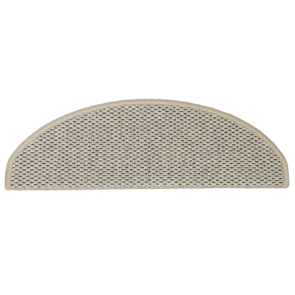 Treppenmatten Selbstklebend Sisal-Look 15 Stk. 65x21x4 Platina