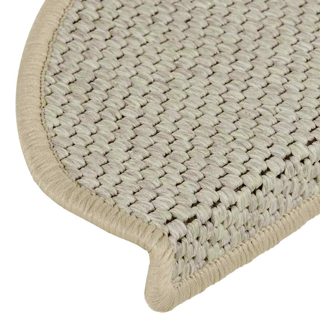 Treppenmatten Selbstklebend Sisal-Look 15 Stk. 65x21x4 Platina