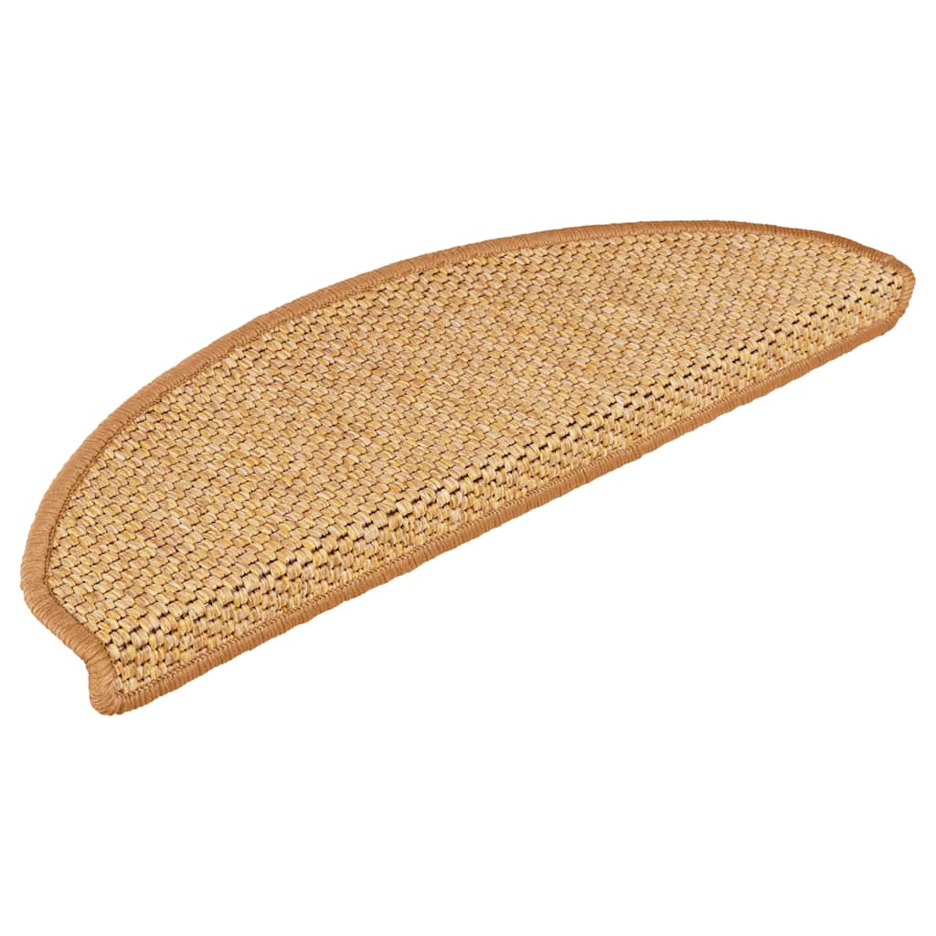 Treppenmatten Selbstklebend Sisal-Look 15 Stk. 65x21x4 Platina