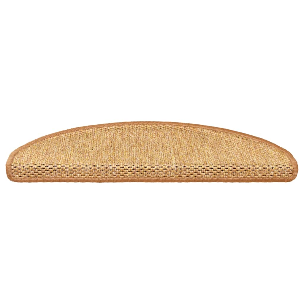 Treppenmatten Selbstklebend Sisal-Look 15 Stk. 65x21x4 Platina