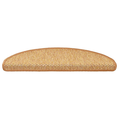 Treppenmatten Selbstklebend Sisal-Look 15 Stk. 65x21x4 Platina