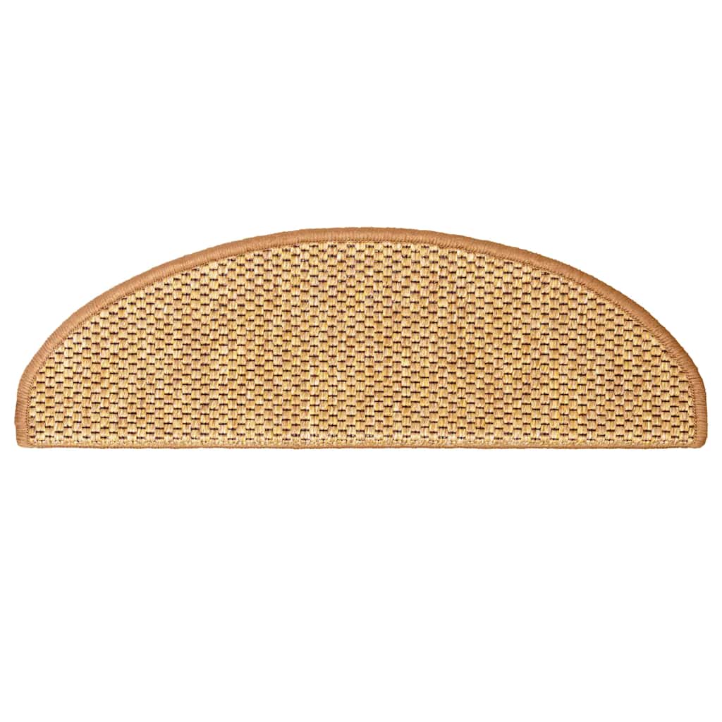 Treppenmatten Selbstklebend Sisal-Look 15 Stk. 65x21x4 Platina
