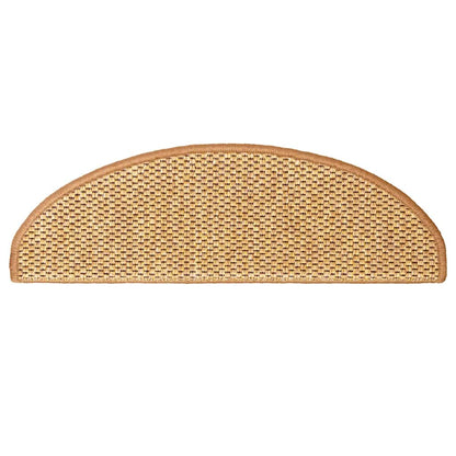 Treppenmatten Selbstklebend Sisal-Look 15 Stk. 65x21x4 Platina