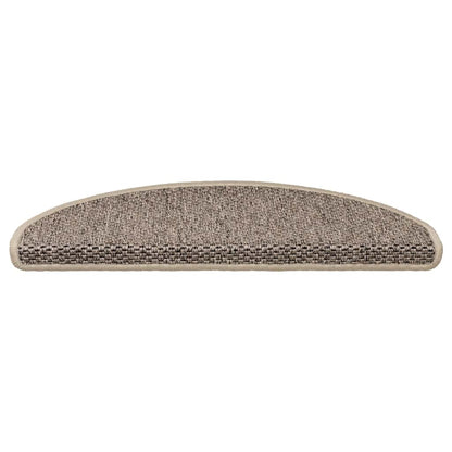 Treppenmatten Selbstklebend Sisal-Look 15 Stk. 65x21x4 Platina