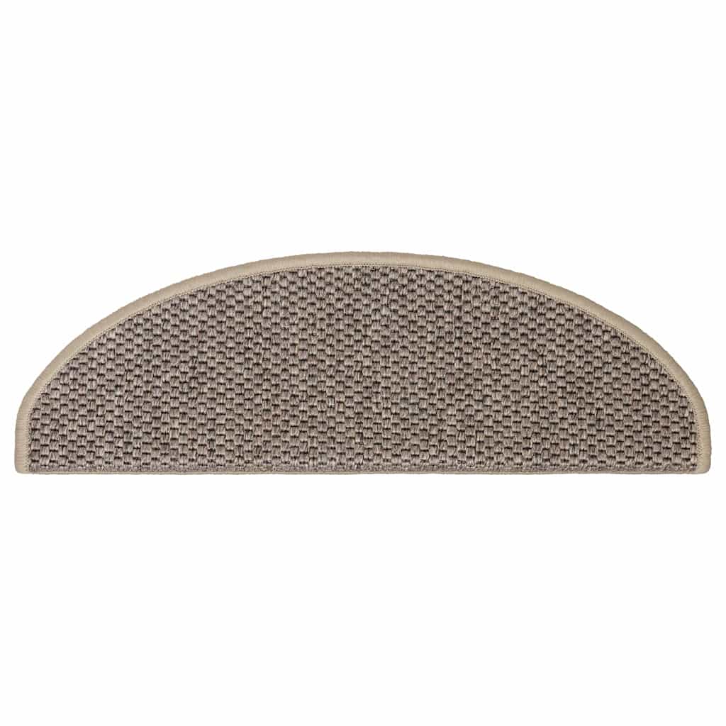 Treppenmatten Selbstklebend Sisal-Look 15 Stk. 65x21x4 Platina