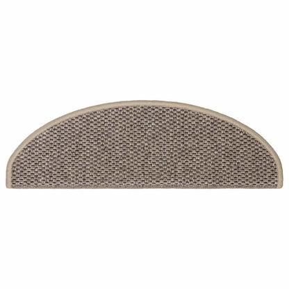 Treppenmatten Selbstklebend Sisal-Look 15 Stk. 65x21x4 Platina