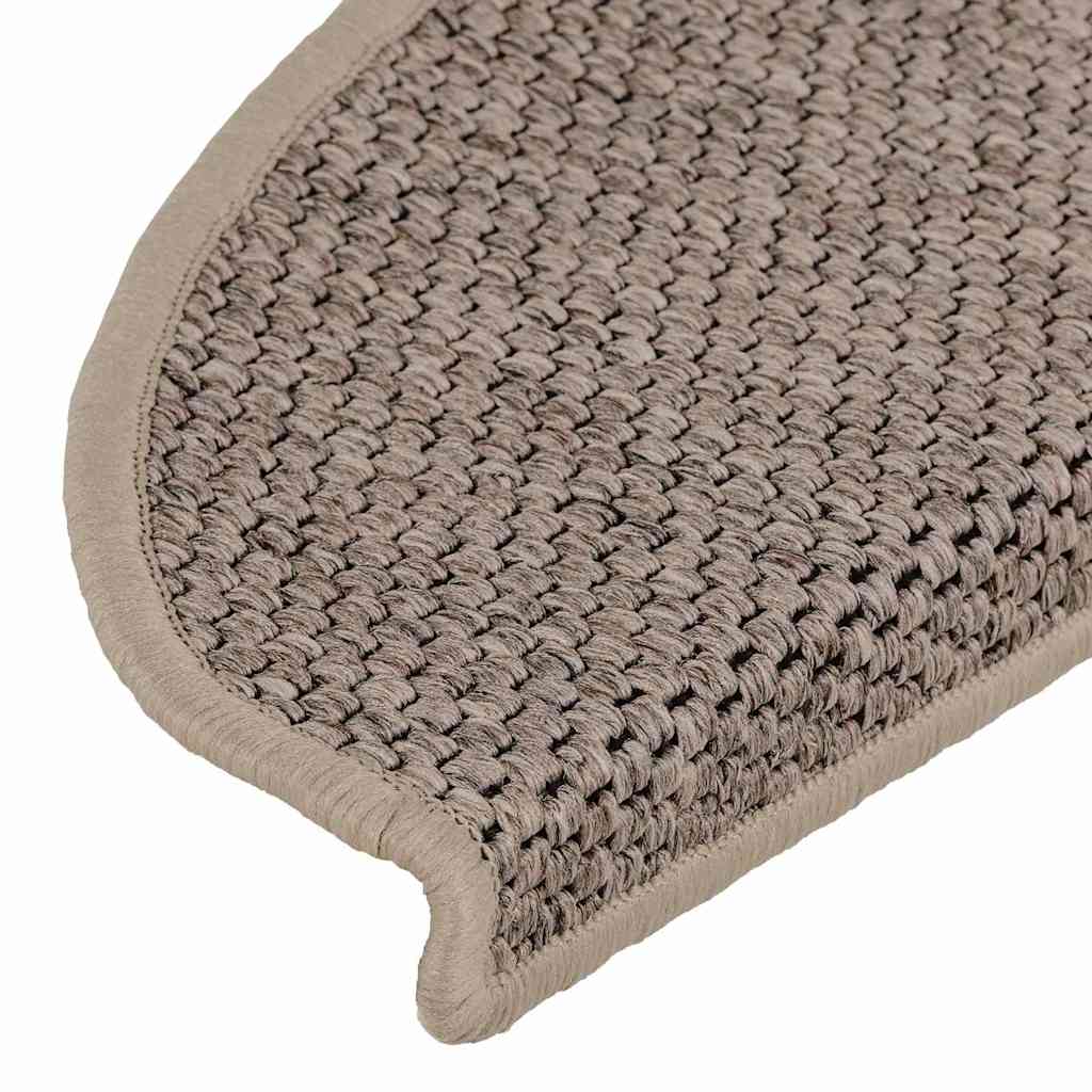 Treppenmatten Selbstklebend Sisal-Look 15 Stk. 65x21x4 Platina