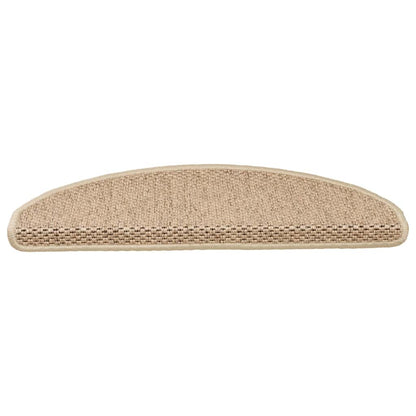 Treppenmatten Selbstklebend Sisal-Look 15 Stk. 65x21x4 Platina