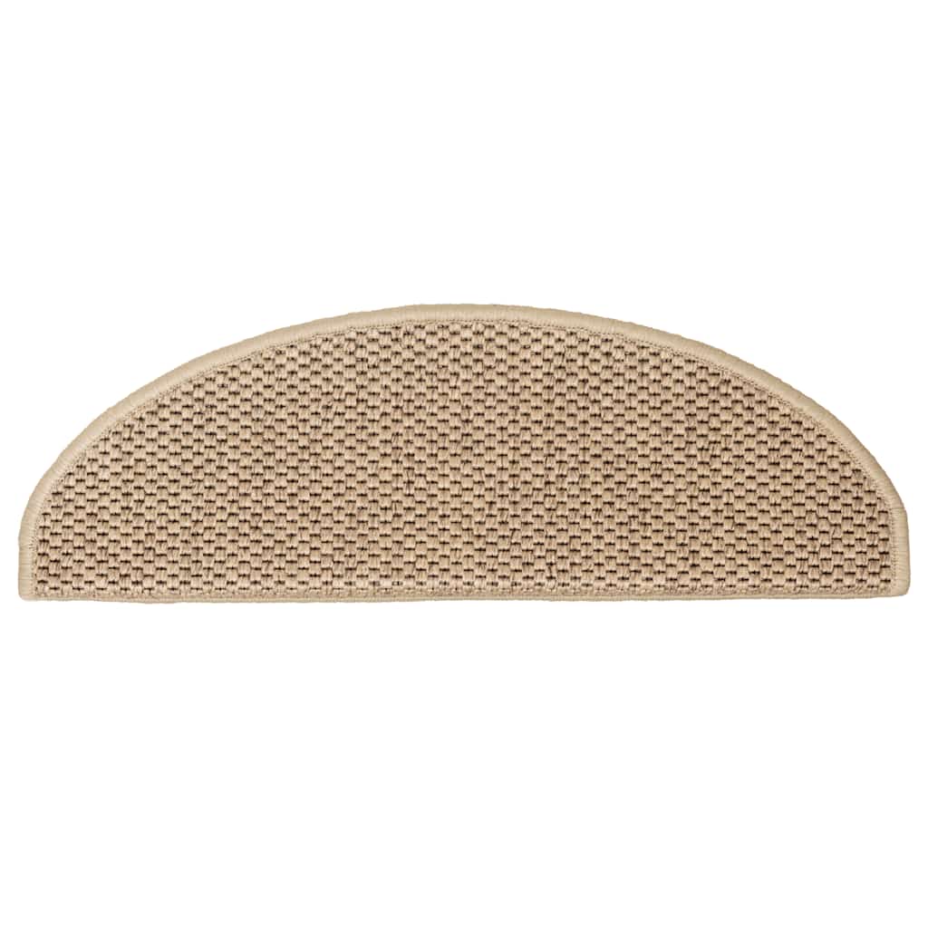 Treppenmatten Selbstklebend Sisal-Look 15 Stk. 65x21x4 Platina