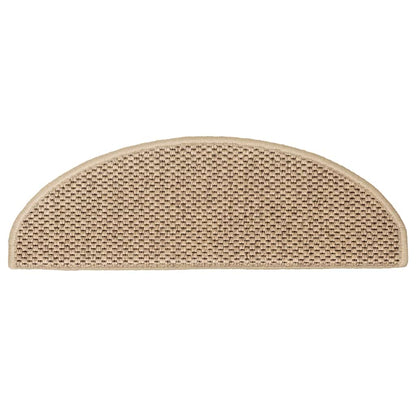 Treppenmatten Selbstklebend Sisal-Look 15 Stk. 65x21x4 Platina