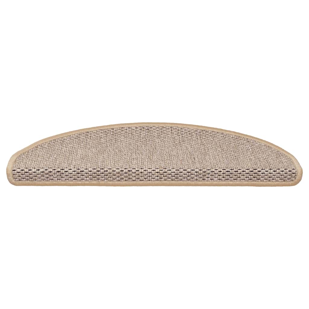 Treppenmatten Selbstklebend Sisal-Look 15 Stk. 65x21x4 Platina