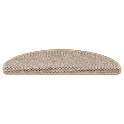 Treppenmatten Selbstklebend Sisal-Look 15 Stk. 65x21x4 Platina