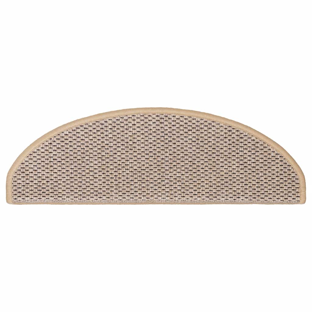 Treppenmatten Selbstklebend Sisal-Look 15 Stk. 65x21x4 Platina