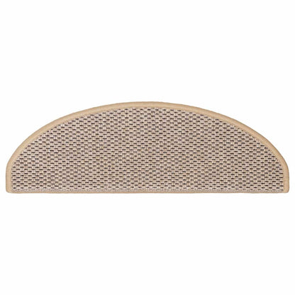Treppenmatten Selbstklebend Sisal-Look 15 Stk. 65x21x4 Platina