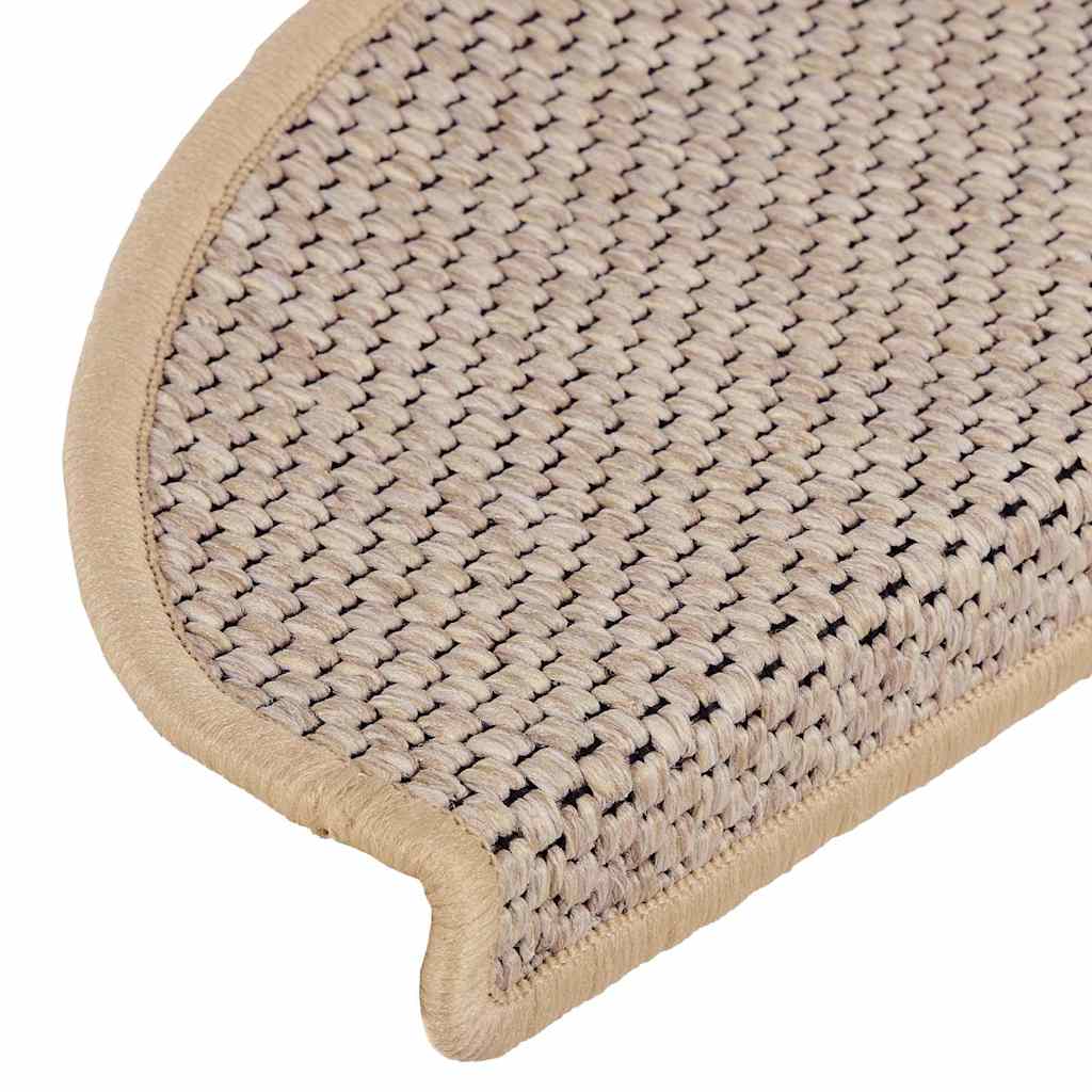 Treppenmatten Selbstklebend Sisal-Look 15 Stk. 65x21x4 Platina