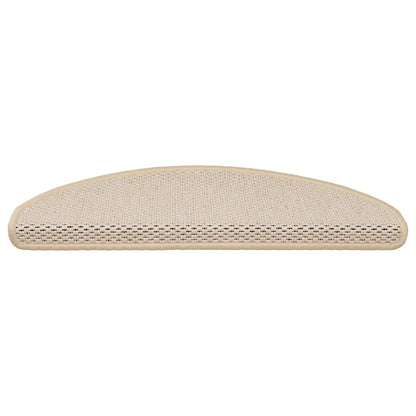 Treppenmatten Selbstklebend Sisal-Look 15 Stk. 65x21x4 Platina