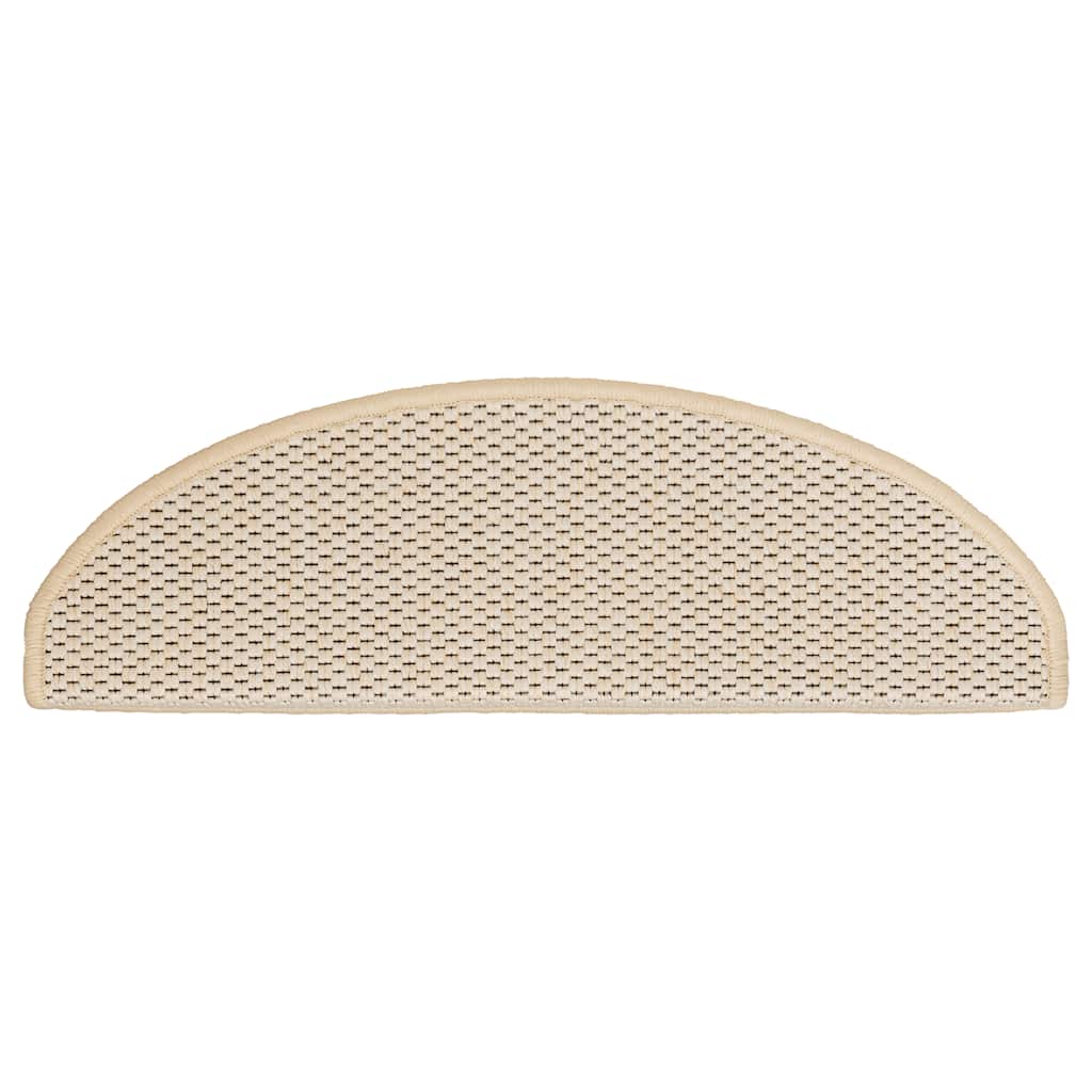 Treppenmatten Selbstklebend Sisal-Look 15 Stk. 65x21x4 Platina