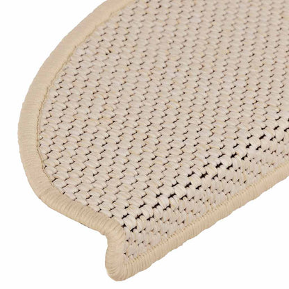 Treppenmatten Selbstklebend Sisal-Look 15 Stk. 65x21x4 Platina