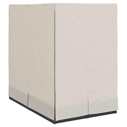 Doppelte Sonnenliege Warmes Weiß 205 X 129 X 200 Cm Poly-Rattan