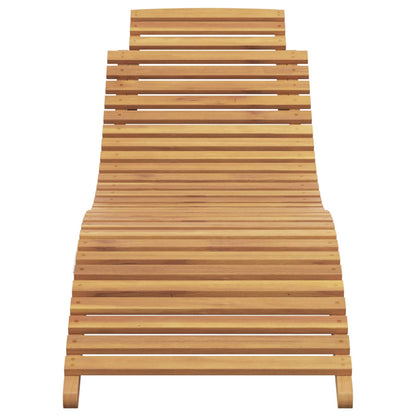 Sonnenliege Braun 198 x 55 x 58,5 cm Massivholz Teak